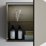 Composition 4 modern Italian bathroom vanity with bronze Placentina Spazzolata stone
